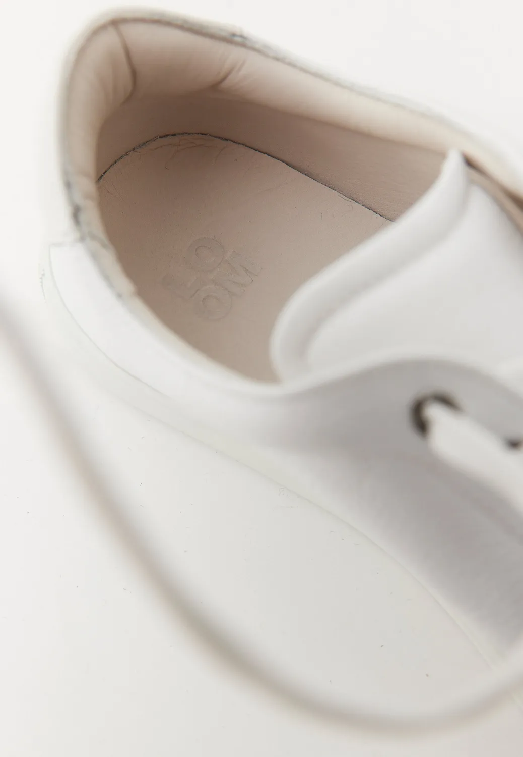Loom baskets sneakers cuir blanc