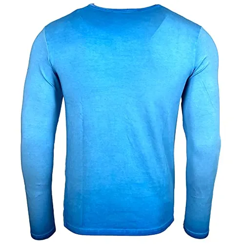 Subliminal Mode BX709 t-shirt manches longues bleu turquoise L