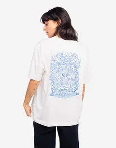 OLOW Campana t-shirt écru ample brodé