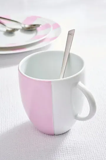 Eden Park Set 2 mugs porcelaine Limoges blanc rose