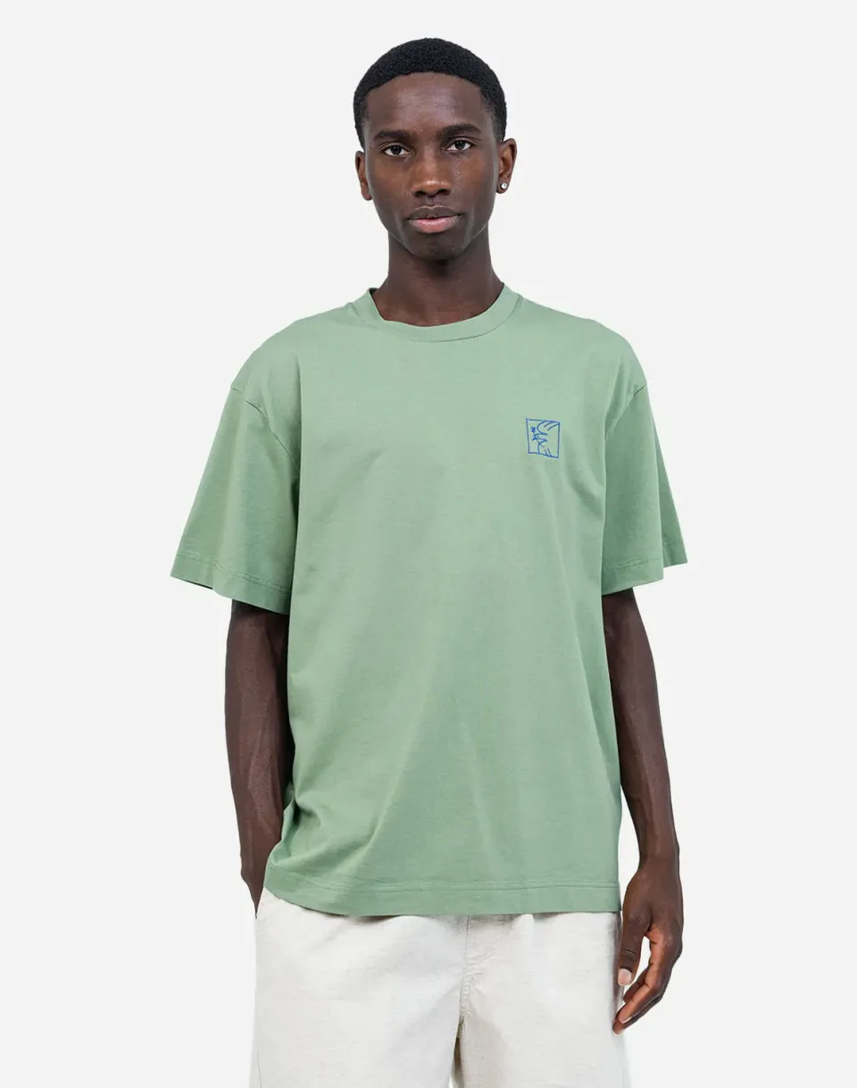 OLOW Pomba t-shirt homme vert sauge coton bio