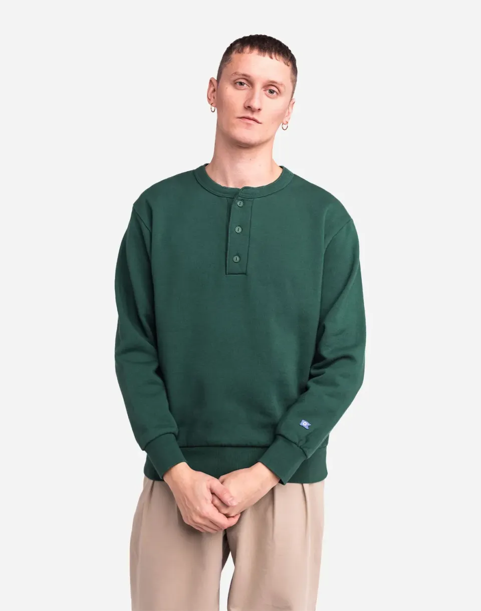 Olow Bally sweat homme vert forêt coton bio