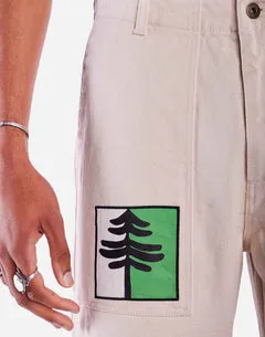 OLOW Gamal Ona écru pantalon coton bio patchs