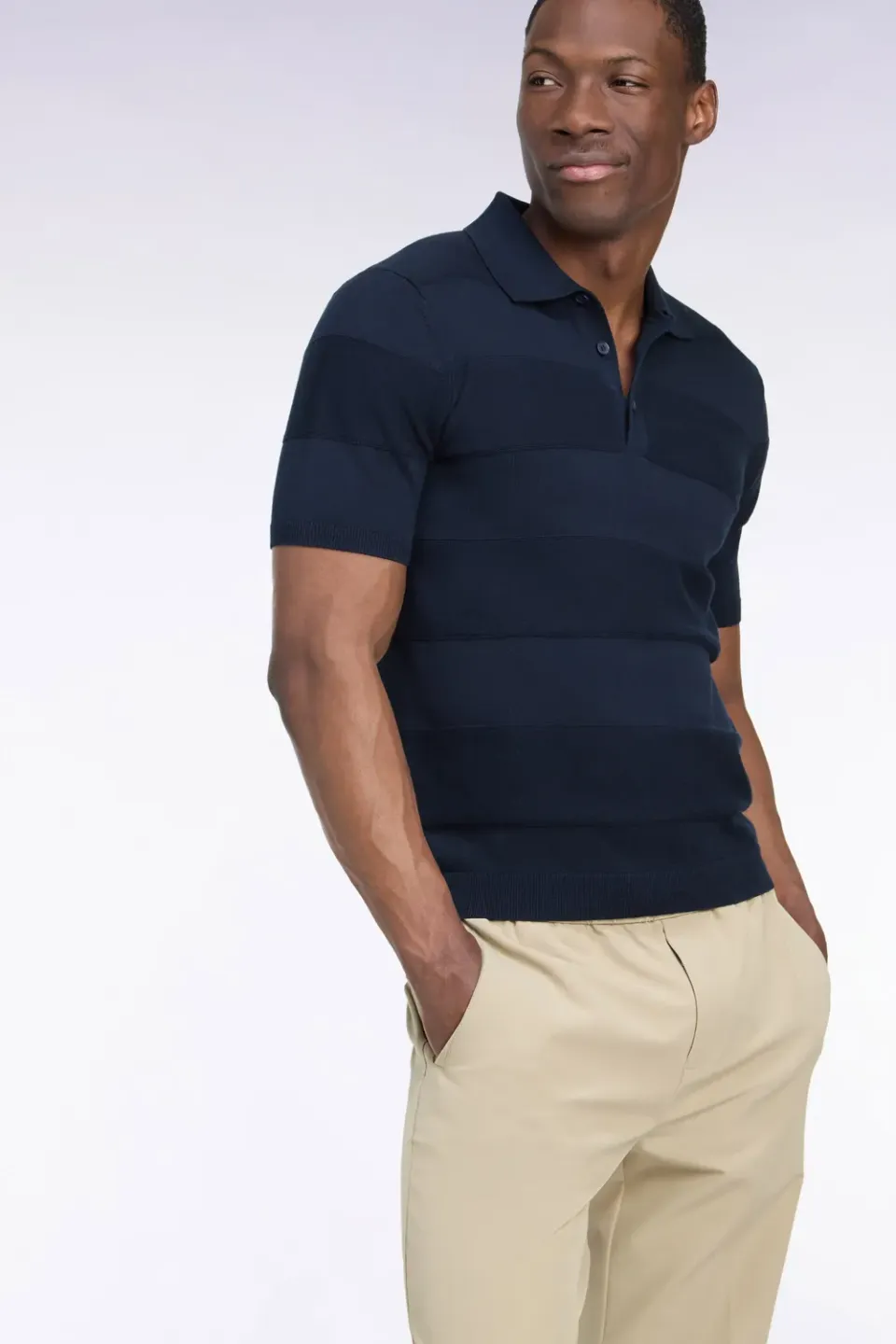 Eden Park Golf pull polo coton marine homme