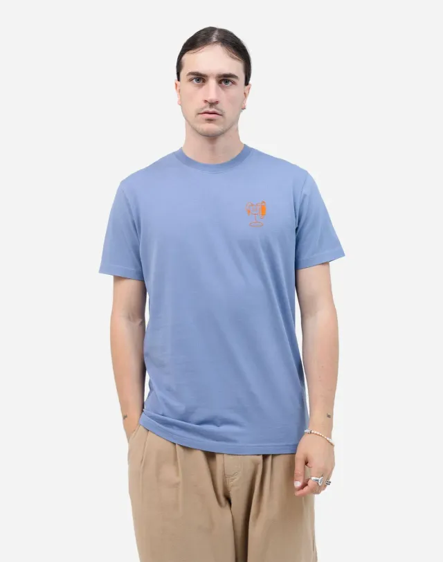 OLOW Ivresse t-shirt bleu azur en coton bio