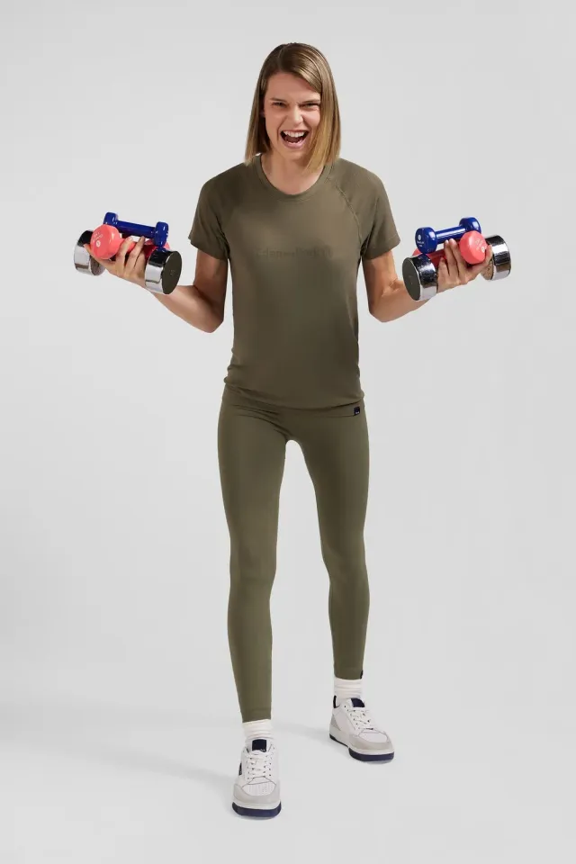 Eden Park Sport jogging stretch kaki coupe slim