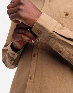 OLOW Afel Classico chemise taupe chanvre bio