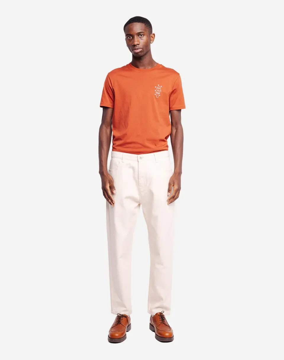 OLOW Jacquot pantalon homme écru coupe droite