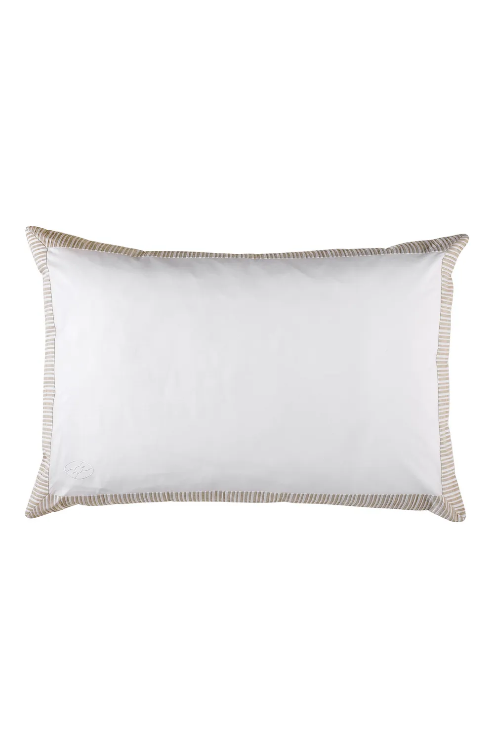 Eden Park lot 2 taies percale coton beige bulle ovale 50x75
