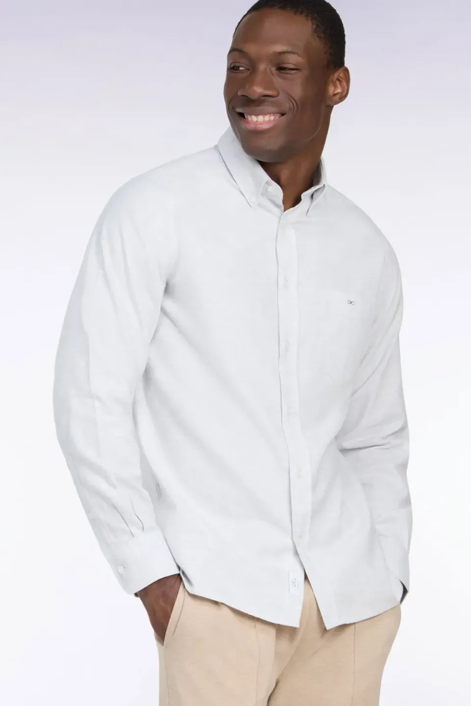 Eden Park Club Classique H26CHECL0051 chemise gris chiné