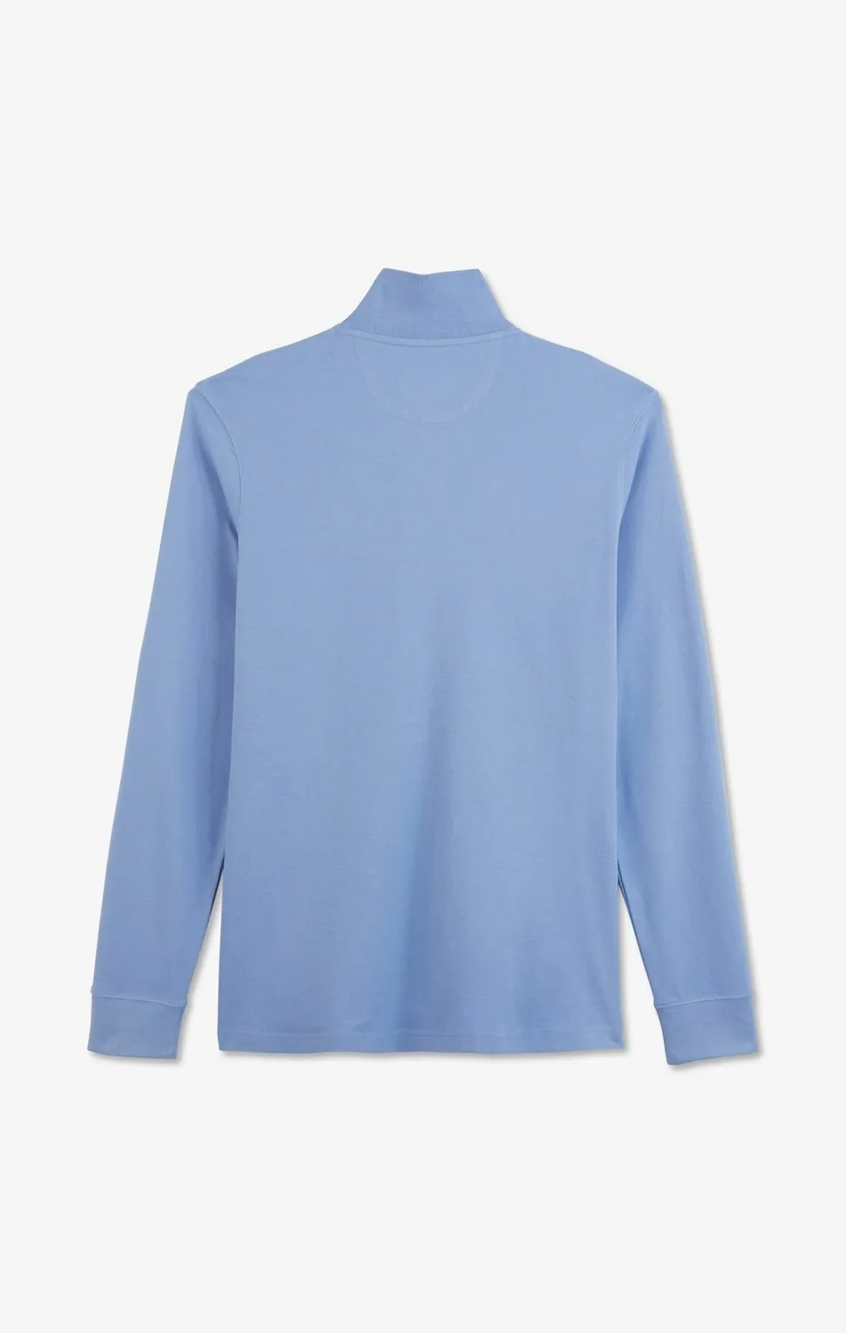 Eden Park polo manches longues piqué coton bleu stretch