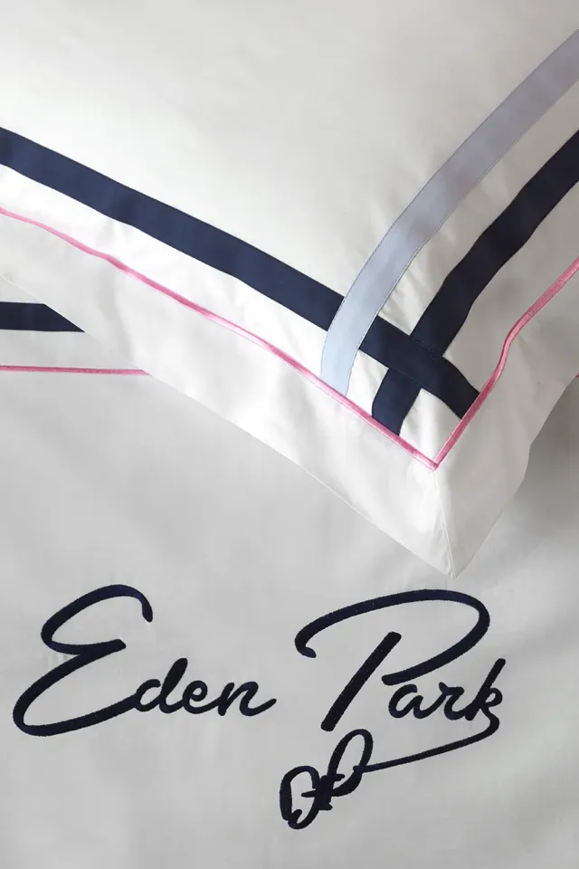 Eden Park Talavalu 2 taies oreiller carrées coton marine