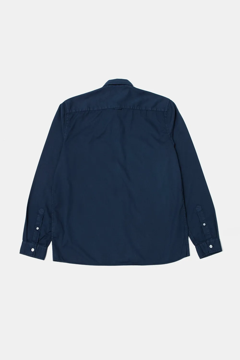 Edmmond Studios Mini Logo Shirt Plain Navy chemise bleu marine