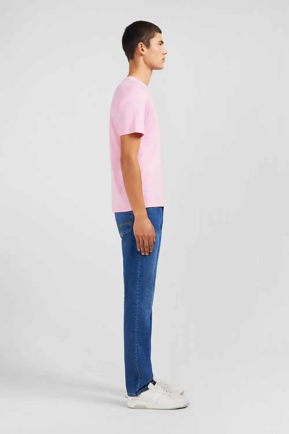 Eden Park t-shirt col rond coton Pima rose manches courtes