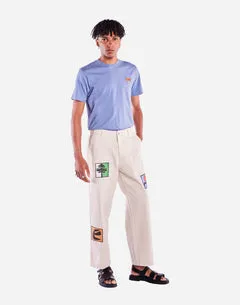 OLOW Gamal Ona écru pantalon coton bio patchs