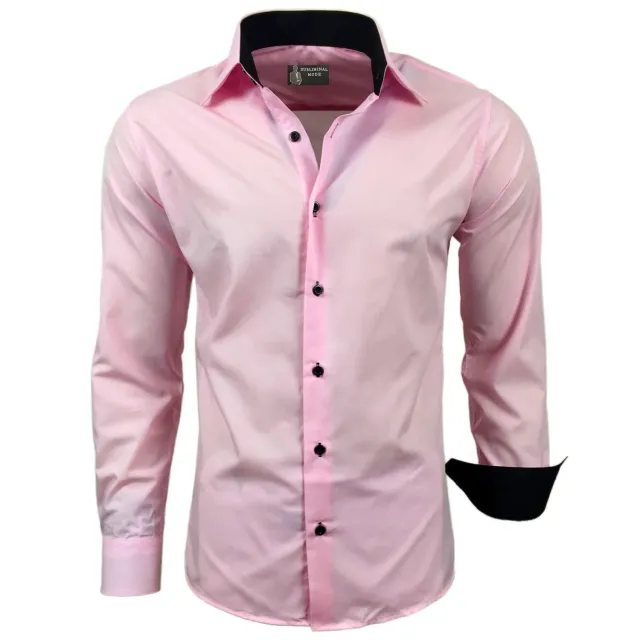 Subliminal Mode Classique chemise homme stretch rouge 3XL slim