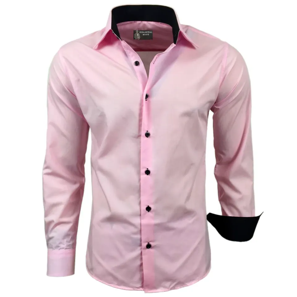 Subliminal Mode Classique chemise homme stretch rouge 3XL slim