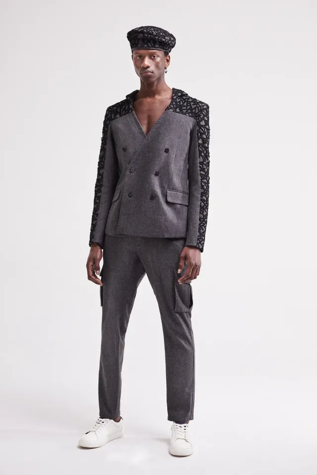 French Deal Cargo pantalon laine chèvre velours