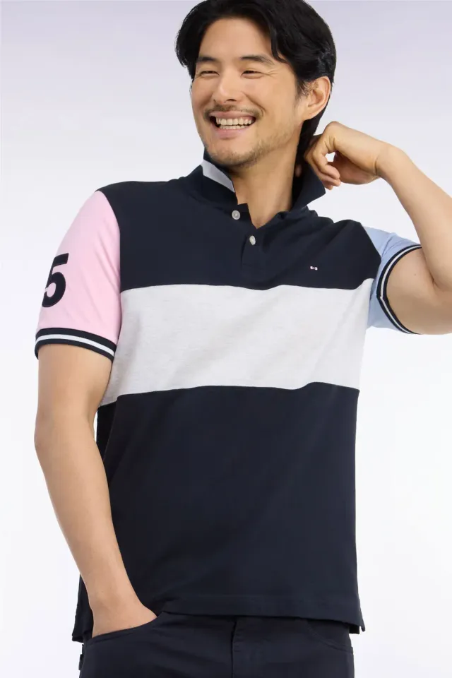 Eden Park polo piqué coton marine coupe droite