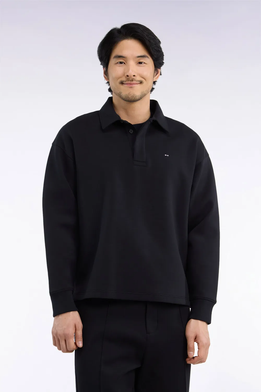 Eden Park H26MAISW0009 sweatshirt coton noir col maillot