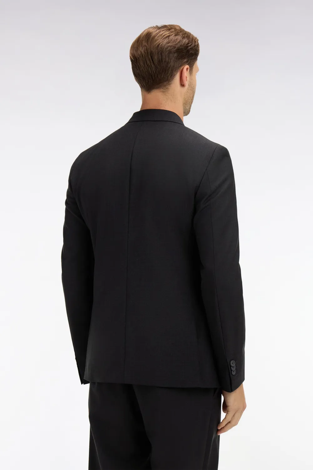 Eden Park blazer homme laine gris foncé stretch lavable