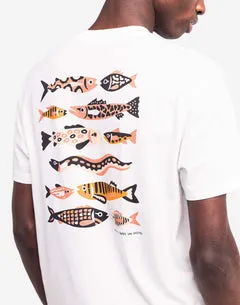 OLOW Together t-shirt écru poissons coton bio