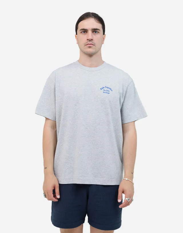 Olow Héritage t-shirt ample gris chiné bio