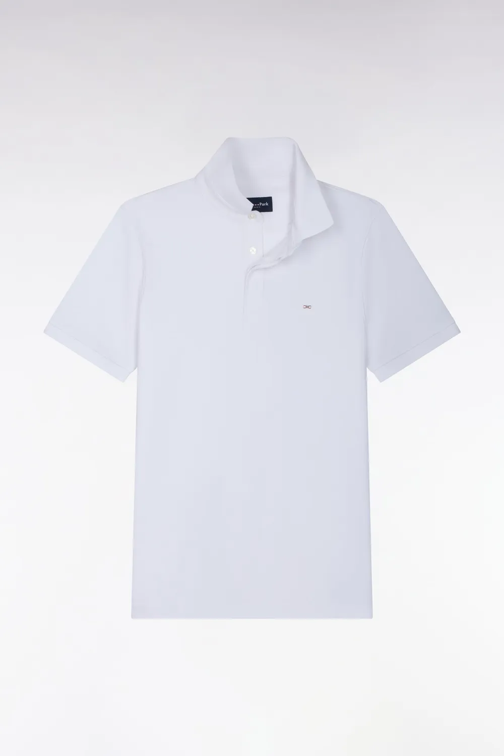 Eden Park polo coton stretch blanc coupe ajustée