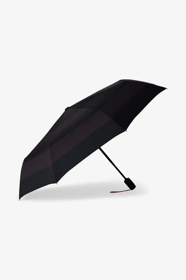 Eden Park parapluie pliant noir rayé automatique