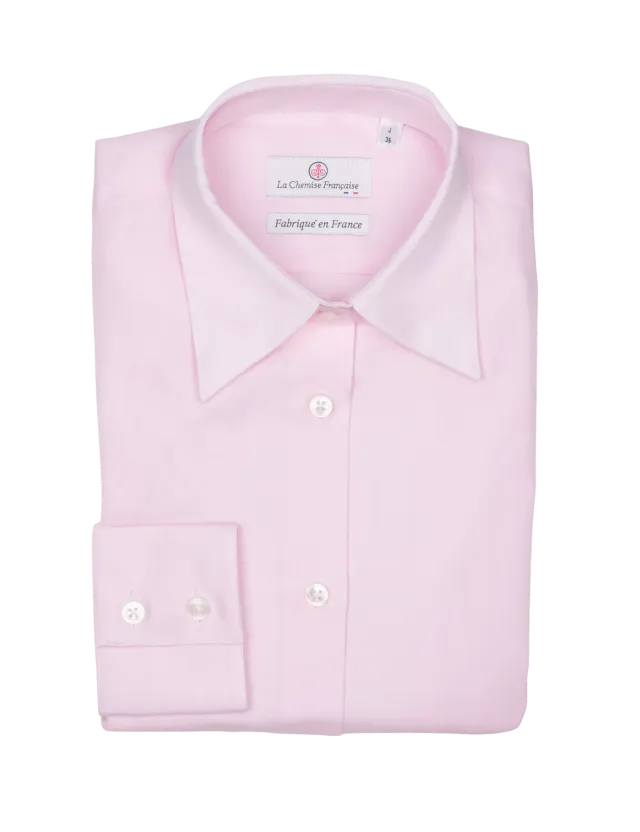 La Chemise Française Twill Fin chemisier femme rose