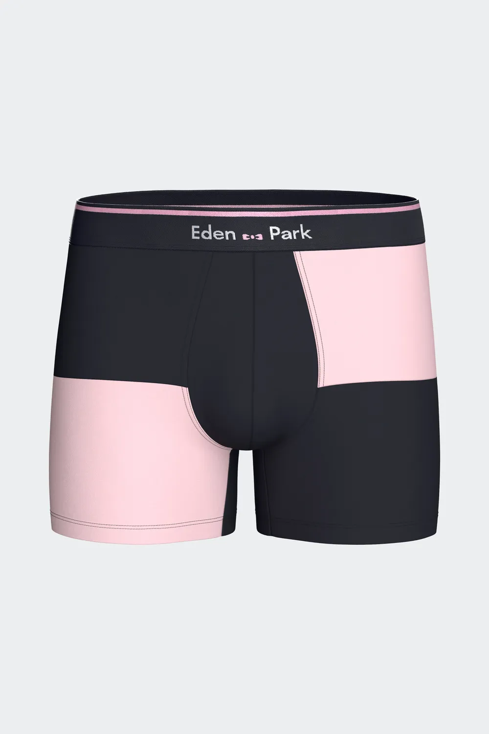 Eden Park lot 2 boxers coton stretch marine rose damier