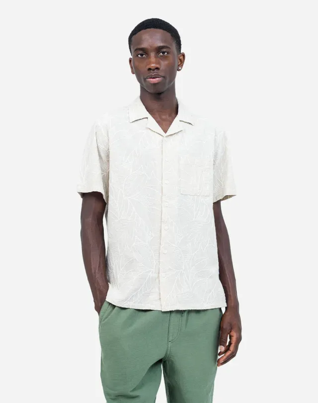 OLOW Aloha Welli chemise homme écru brodée