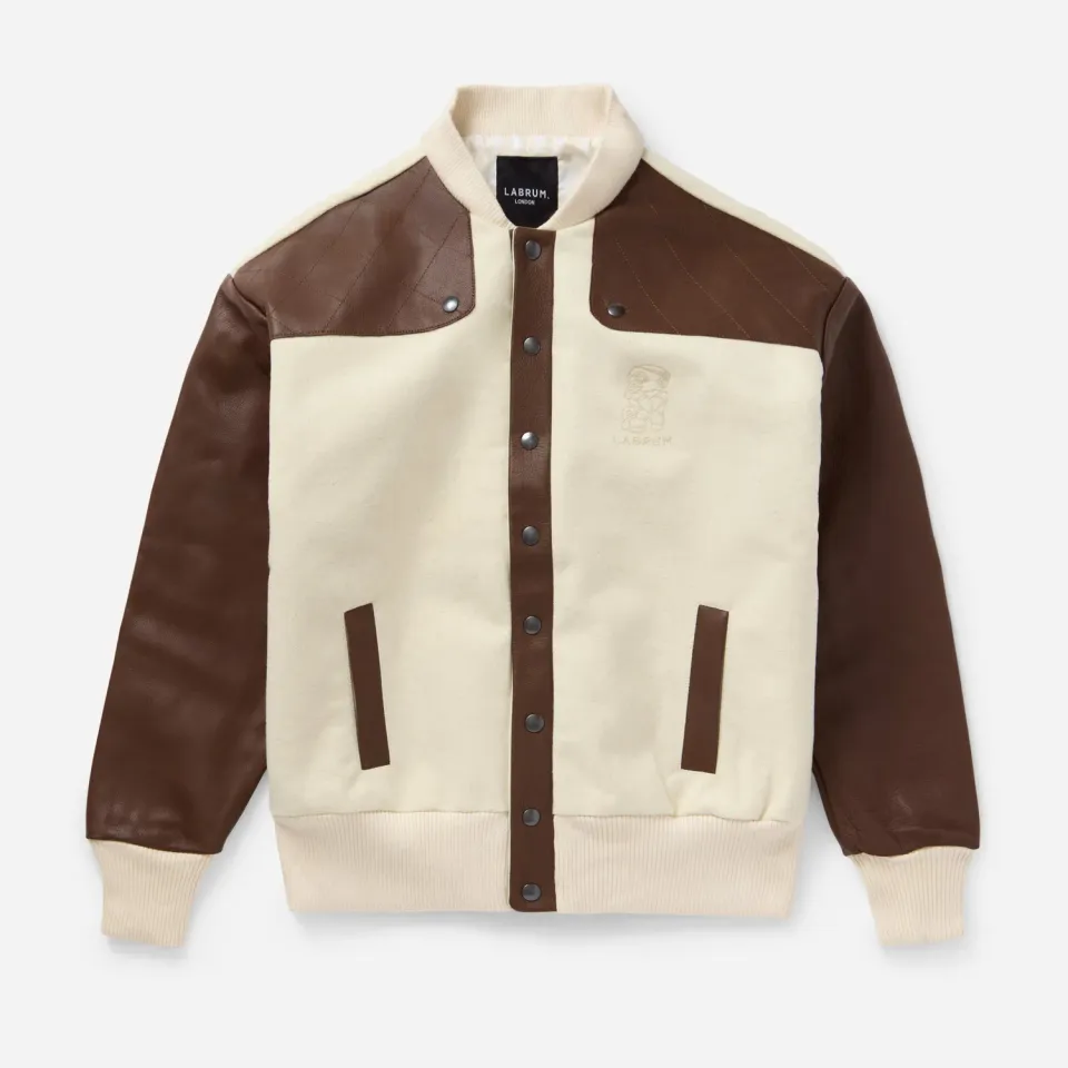 Labrum Cream Nomoli bomber homme crème cuir