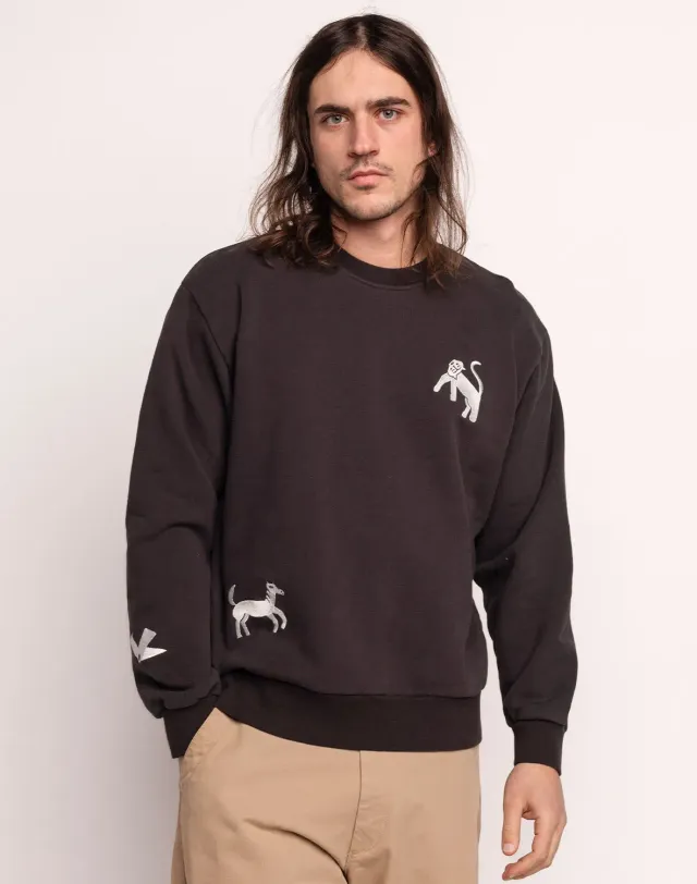 OLOW Wild sweat noir carbone coton bio