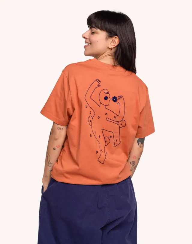 OLOW Let Go t-shirt mandarine brodé
