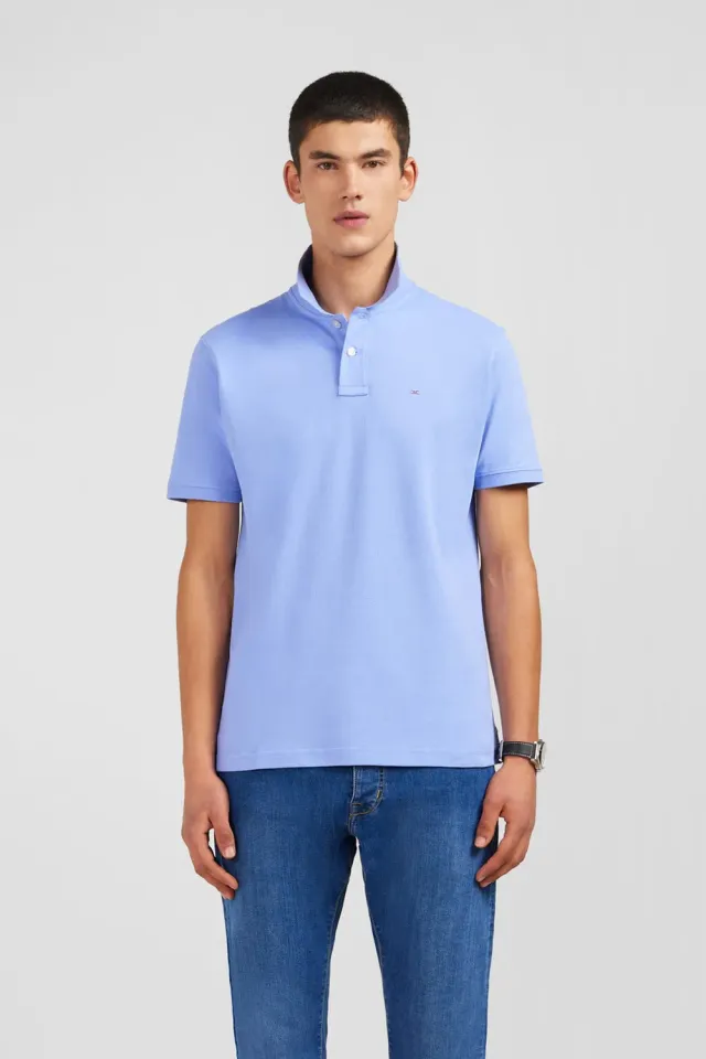 Eden Park PPKNIPCE0006 polo coton pima bleu stretch