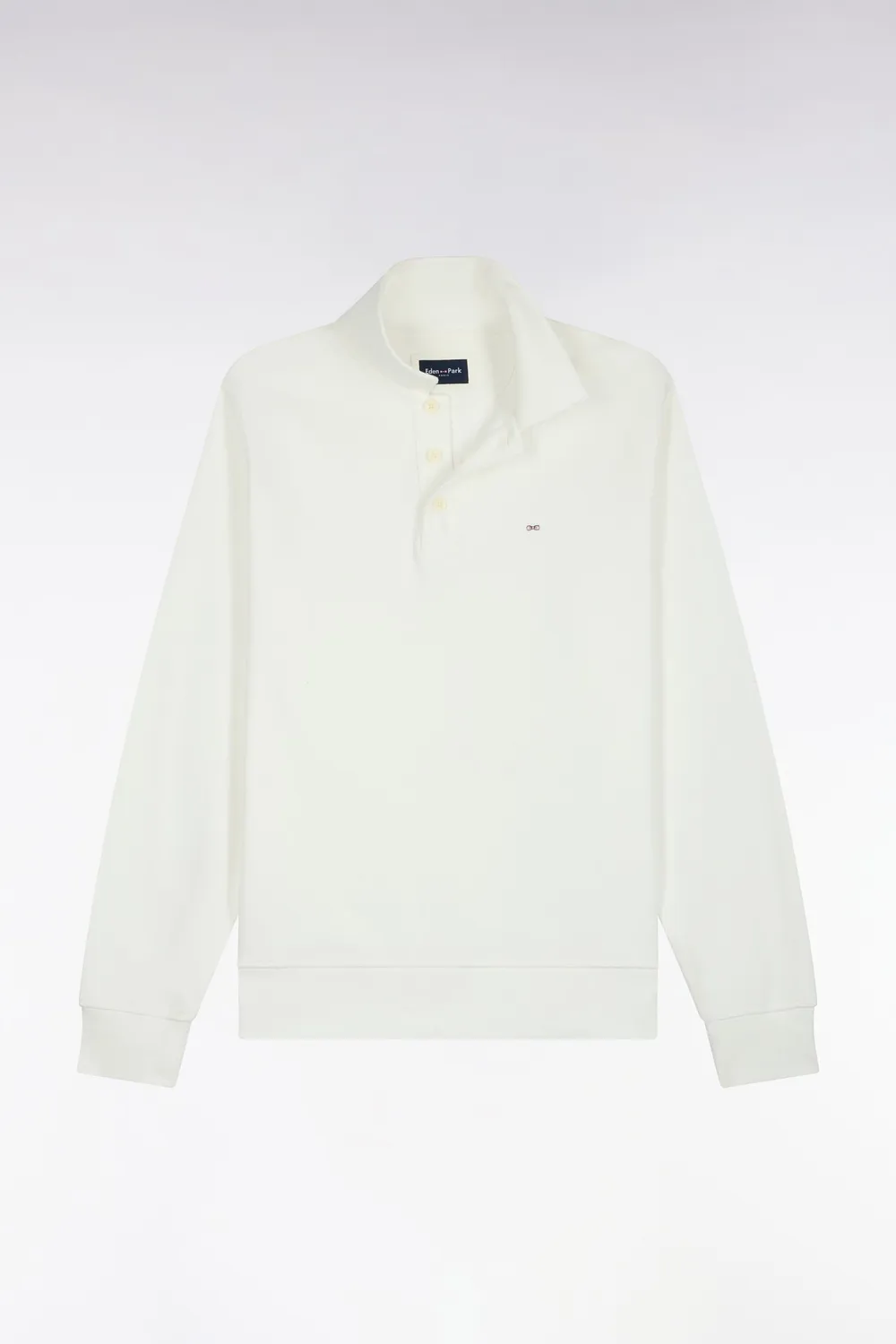 Eden Park Sweatshirt col polo molleton écru