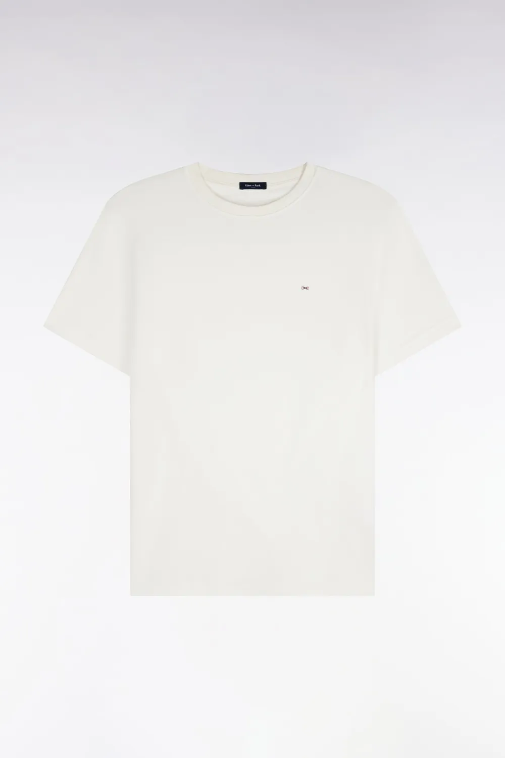 Eden Park t-shirt coton écru manches courtes coupe droite