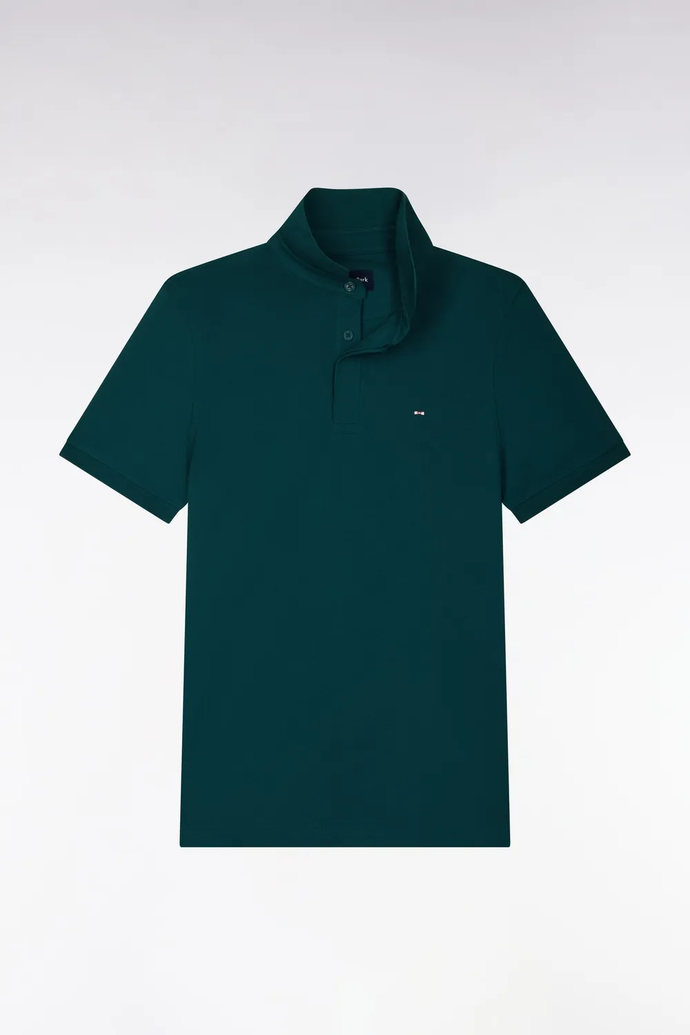 Eden Park polo coton stretch vert coupe ajustée