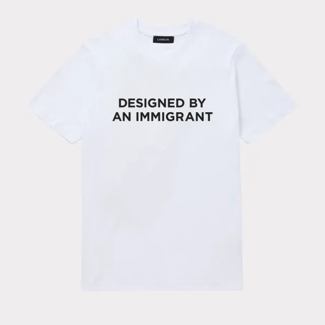 Labrum Designed By An Immigrant t-shirt blanc coton