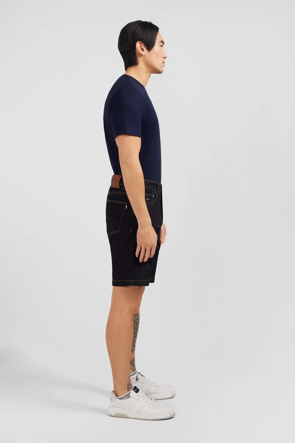 Eden Park bermuda jean brut bleu foncé coton
