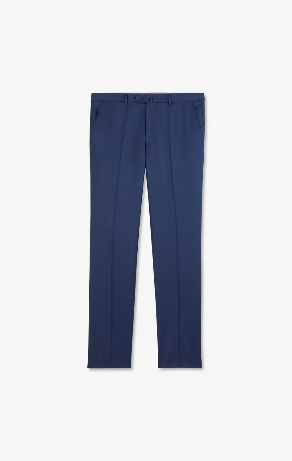 Eden Park pantalon regular homme laine bleu plis cassés