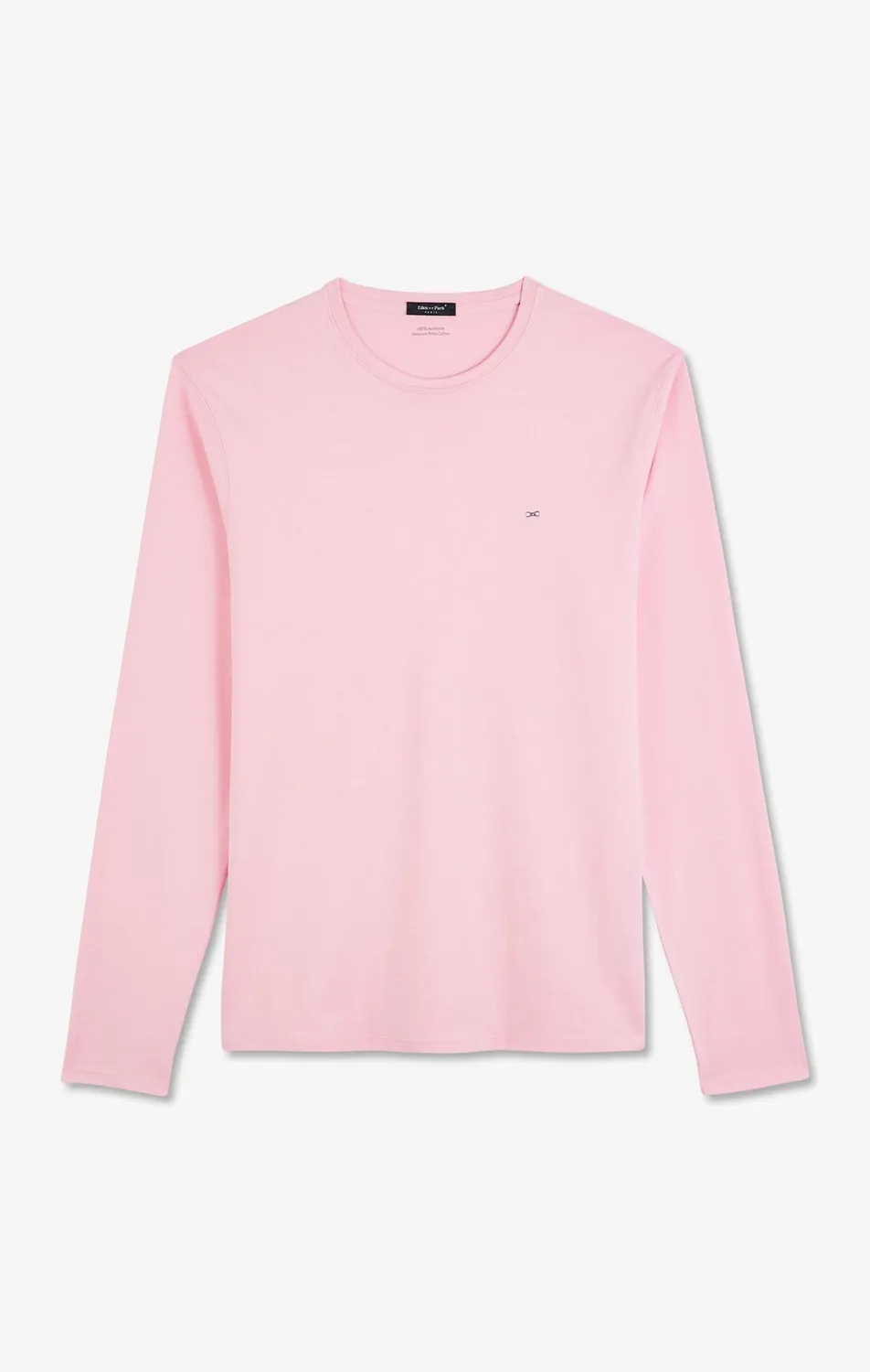 Eden Park t-shirt rose manches longues coton Pima homme