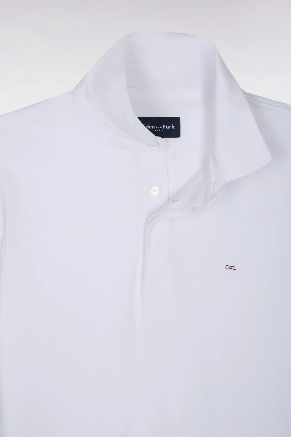 Eden Park polo coton stretch blanc coupe ajustée