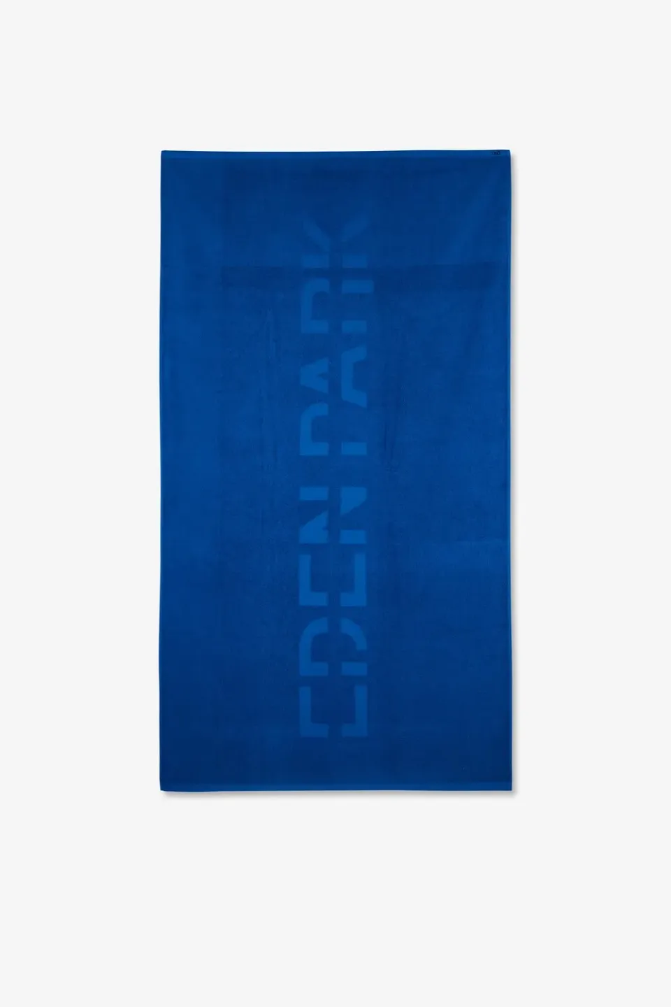 Eden Park drap de plage bleu serviette coton 100x180