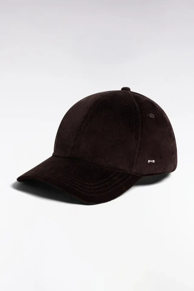 Eden Park casquette velours côtelé marron