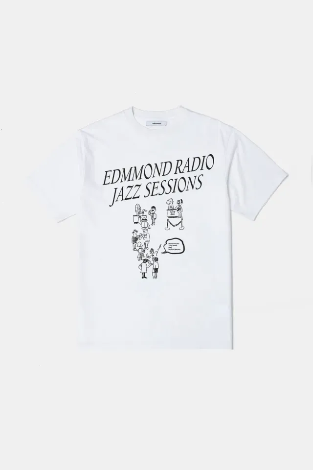 Edmmond Studios Vip Queue t-shirt blanc graphique jazz