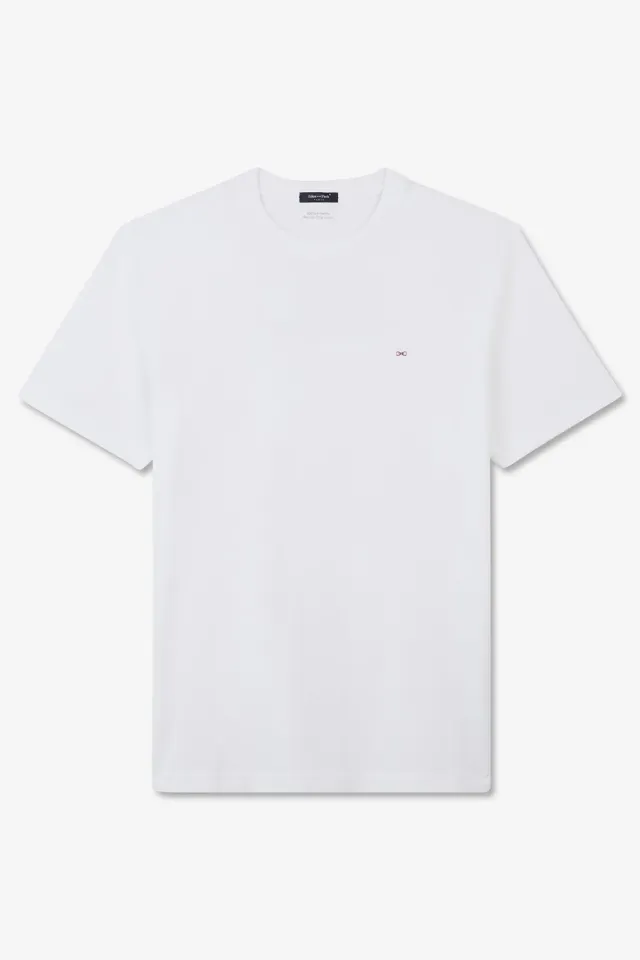 Eden Park t-shirt coton Pima blanc broderie nœud dos