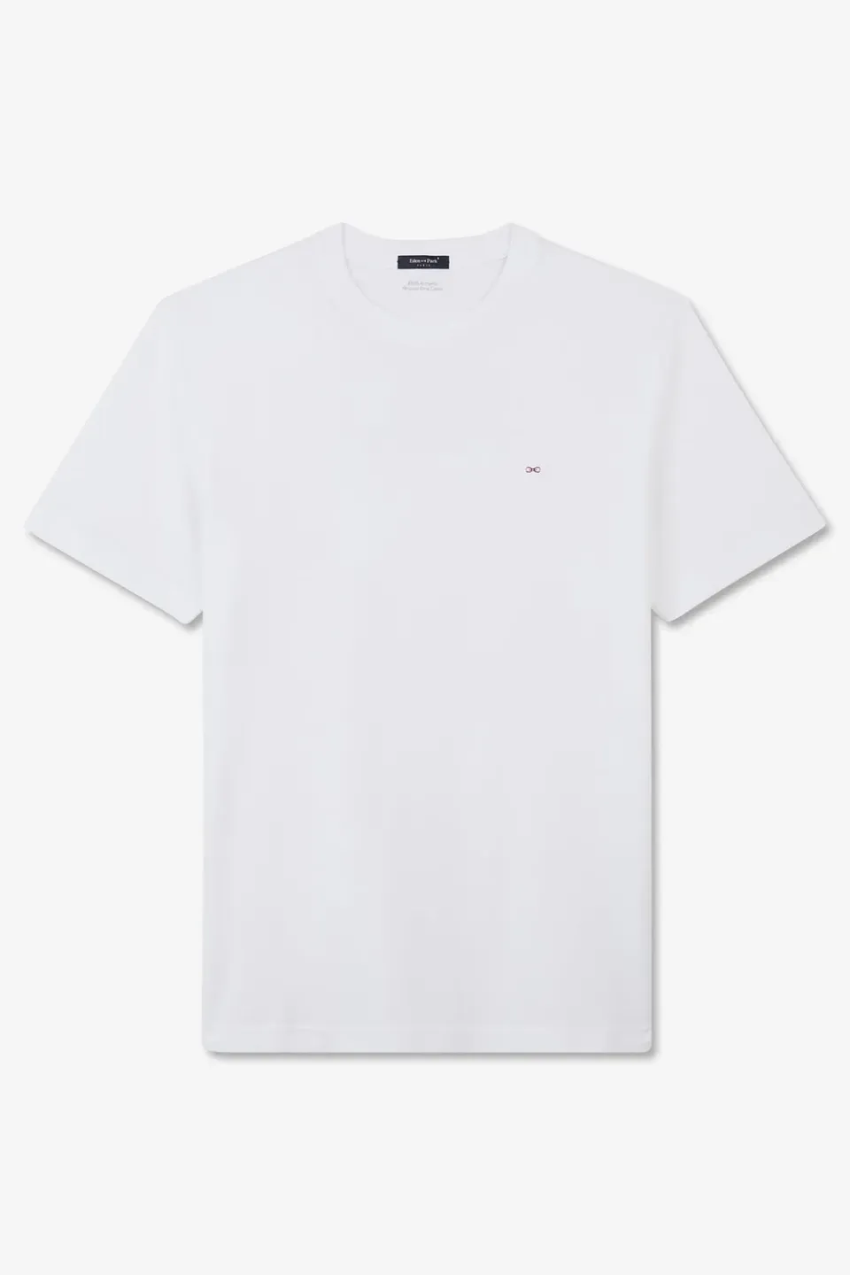 Eden Park t-shirt coton Pima blanc broderie nœud dos