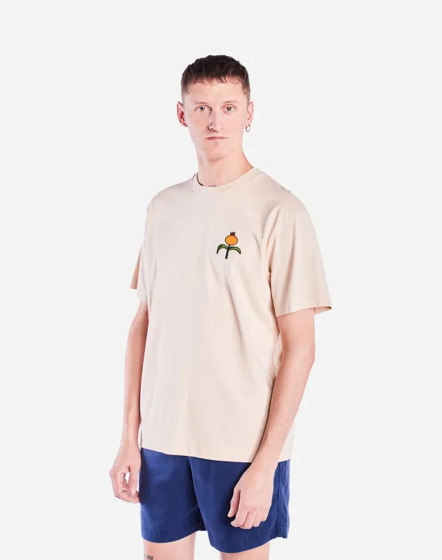 Olow Poppies t-shirt crème loose vintage